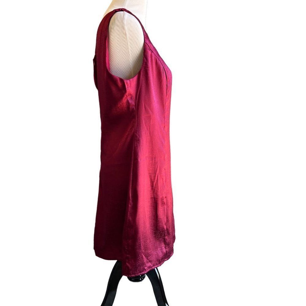 Lulus Burgundy Lisette Satin One-Shoulder Mini Dress Size XL NWT - Picture 3 of 8